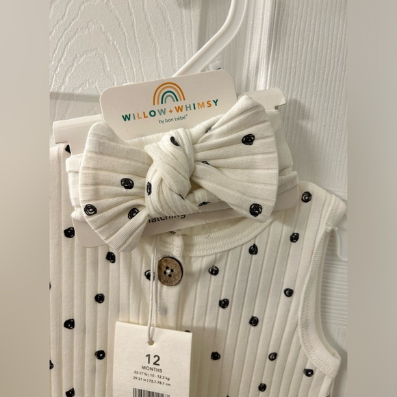 Whillow and Whimsy baby girl 2 Piece Set romper - Picture 2 of 5